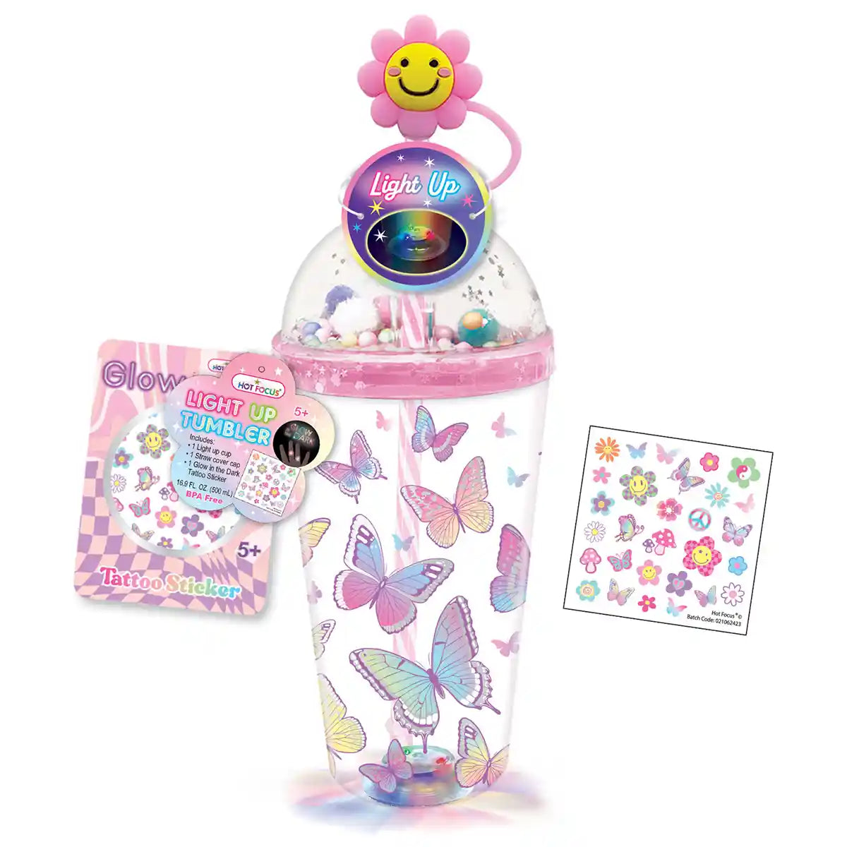 Light Up Tumbler, Butterfly